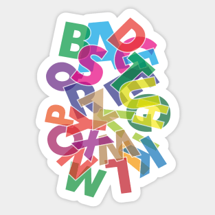 Bright dancing alphabet letters Sticker